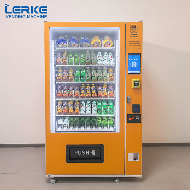 Card Payment Vendor Vending Machine SDK LED Display Stainless Steel 300-600 Capacity Automatic Service Spiral Springs