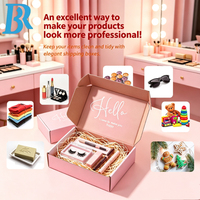 Kundenspezifische Kosmetikverpackungen aus steifer Pappe, Make-up-Pinselboxen, Poly-Mailer, rosa Luxus-Einkaufstaschen, Parfüm-Geschenksets, Nagelpflegeprodukte