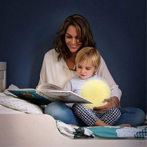 Đèn Phòng Ngủ Cho Bé Đèn LED In 3D Đèn Ngủ Bán Chạy Mới Nhất PLA Moon <span class=keywords><strong>Light</strong></span> Điều Khiển Cảm Ứng 2 Màu Với Giá Đỡ Woden - Product Image 2