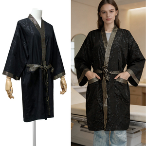 <span class=keywords><strong>Cape</strong></span> de Barbier Imperméable à Manches Longues pour Salon de Coiffure, Peignoir de Coiffeur Personnalisable avec Logo - Product Image 6