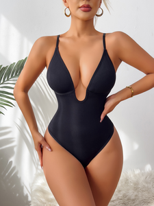 Custom OEM/ODM Women's Waist Shaper Lightweight Shapewear Adjustable Straps Bodysuit <strong>Tummy</strong> <strong>Control</strong> Butt Lifting Body Shaper - Product Image 6