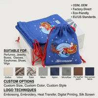 Sac à cordon en coton à chevrons personnalisé en usine, pochette anti-poussière en coton biologique, emballage cadeau pour bijoux avec logo pour parfum