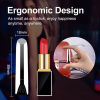 10-Frequenz Starker Vibrator mit USB-Aufladung, Wasserdicht, Lippenstift-Design, Wiederaufladbarer Massager mit 50 Minuten Laufzeit für Erwachsene