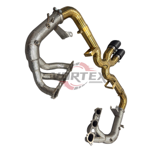 Système d'échappement Catback en alliage de titane haute performance Vortex, épaisseur 1,2 mm, finition bleu brûlé, à boulonner, pour Porsche 992 GT3 4.0 - Product Image 4