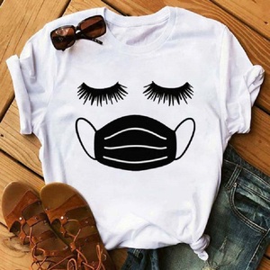 New <strong>Fashion</strong> Women T Shirt Leopard Face Eyelash Print Tee Shirt Female Short Sleeve Tops Tee Harajuku T-shirts <strong>90s</strong> Girls Tee - Product Image 3