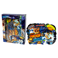 Sacs Mylar personnalisés imprimés découpés à l'emporte-pièce avec fermeture éclair pour herbes sèches et fleurs, 3.5g 7g 14g 28g, anti-odeur, refermables, avec fenêtre PET, emballage combiné en boîte