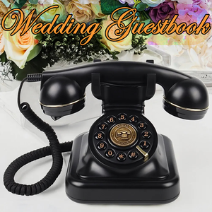 Téléphone antique pour mariage, enregistreur <span class=keywords><strong>de</strong></span> messages audio vintage, <span class=keywords><strong>livre</strong></span> <span class=keywords><strong>de</strong></span> messages vintage, messagerie vocale pour <span class=keywords><strong>confessions</strong></span> - Product Image 5