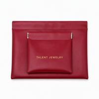 Sacs de rangement anti-poussière en cuir PU noir à motifs pour rouge à lèvres, bijoux, parfum, câble de données, écouteurs