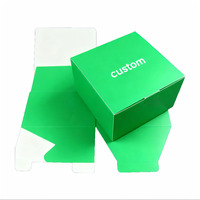 Precio barato materiales reciclados papel de arte cuadrado logotipo personalizado Envío de lujo gorra de béisbol carpetas para gorras