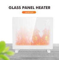 Cheminée électrique murale ou autoportante en aluminium avec panneau en verre OEM, effet flamme réelle, pour chauffage de pièce - Vente en gros