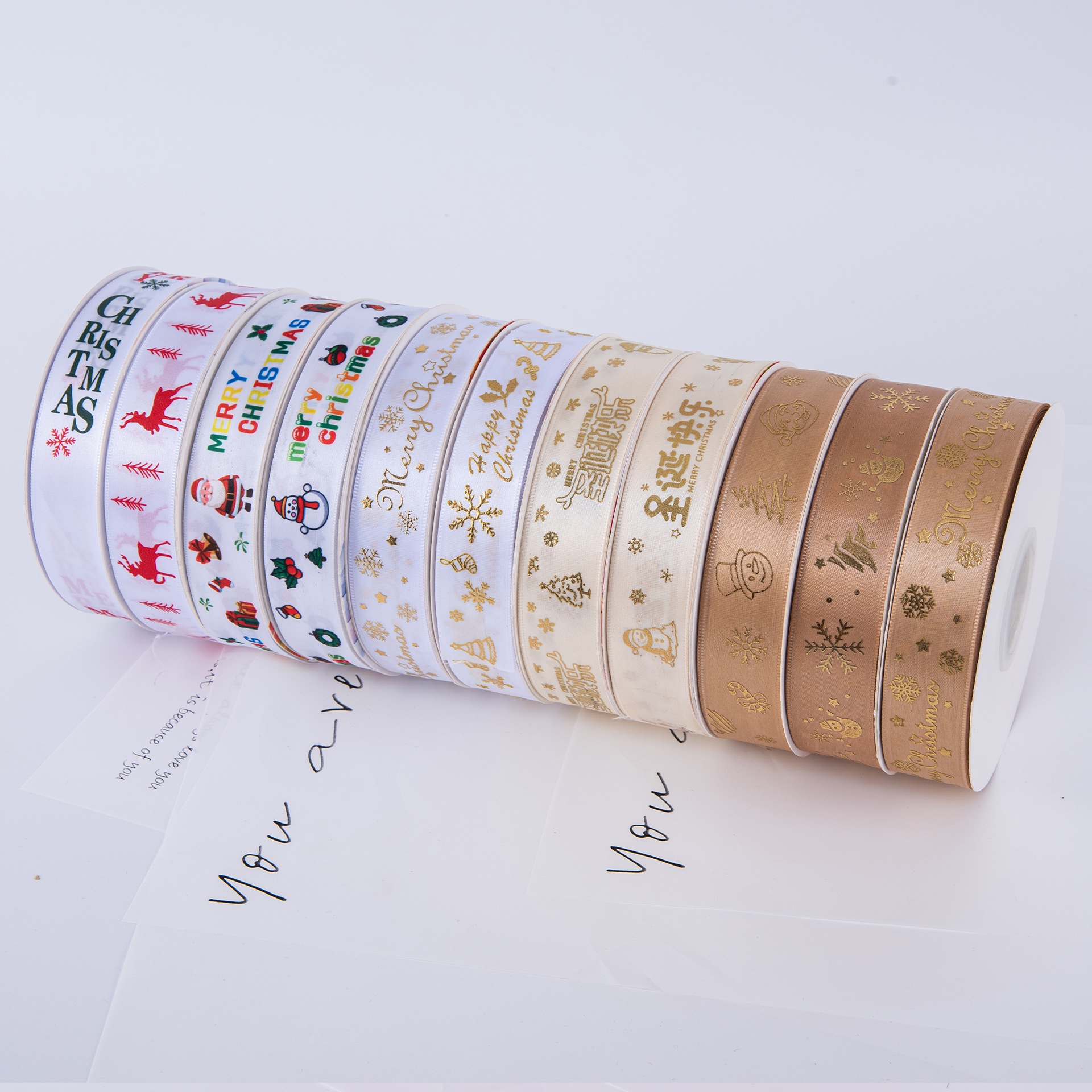 White Gift Box with Ribbon, Custom Magnetic Closure Rigid Packaging for Weddings & Events