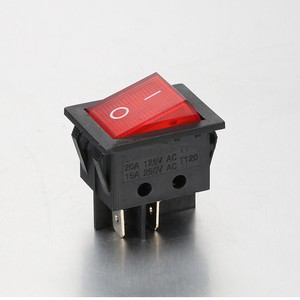 Double-poles Double Throw <strong>Rocker</strong> <strong>Switch</strong> Red Illuminated 2 Pin <strong>Rocker</strong> <strong>Switch</strong> 15A 250VAC <strong>20A</strong> <strong>125VAC</strong> on OFF <strong>T120</strong> - Product Image 1
