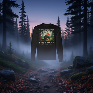 T-shirt à manches longues du parc national Fire Swamp, vêtements d'aventure en montagne pour le camping et la randonnée - Product Image 3