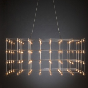 Lampe led suspendue au Design moderne, en forme de Cube avec gravure d'images, grand luminaire décoratif d'intérieur, éclairage industriel - Product Image 1