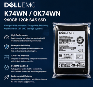 ผ่านการทดสอบ EMC 0K74WN K74WN 118000854 960GB 12Gbps SAS External <span class=keywords><strong>SSD</strong></span> Enterprise สำหรับการจัดเก็บข้อมูล PowerStore - Product Image 1