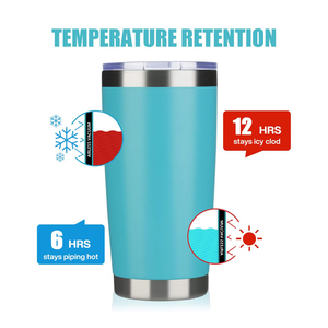Gobelet isotherme sous vide en acier inoxydable 20 oz, écologique et minimaliste, avec couvercle magnétique, résistant à l'eau bouillante, 6-12, en promotion - Product Image 2