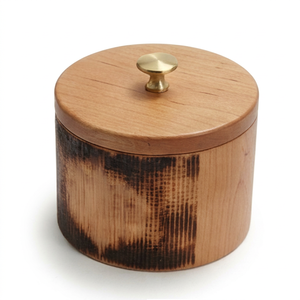 Wood <b>Spice</b> <b>Jar</b> Lid Seasoning Container Storage Canister Kitchen Counter Handmade High Quality High Polishing Eco-Friendly - Product Image 1