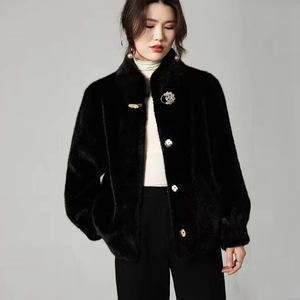 <span class=keywords><strong>Manteau</strong></span> en fausse <span class=keywords><strong>fourrure</strong></span> de <span class=keywords><strong>vison</strong></span> pour femme, haute qualité, vente en gros - Product Image 2