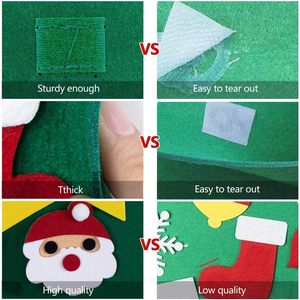 Felt <strong>Christmas</strong> <strong>Tree</strong> 3ft DIY <strong>Christmas</strong> Decorations <strong>Clearance</strong> With 26 PCS Ornaments Wall Decor for Kids Xmas Gifts Home Door - Product Image 5