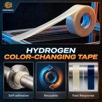 Cinta de Detección de Fugas de Hidrógeno H2 con Cambio de Color ENSENMAX ENS-300, Indicador de Seguridad Visual Instantáneo Autoadhesivo de Nano-PET