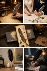 Plumes de dinde naturelles écologiques, tendance, pour cadeaux de mariage, Diwali, fournitures de bureau et scolaires, vente à prix réduit, pour fête prénuptiale - Product Image 6