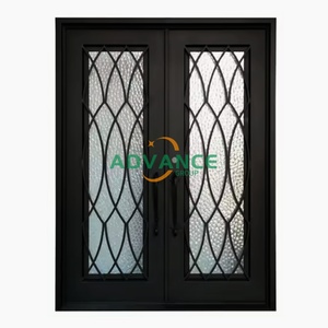 Chine Puissant Usine Personnalisé À La Main En Fer Forgé Double Porte Élégant De Luxe Rétro Vill - Product Image 2
