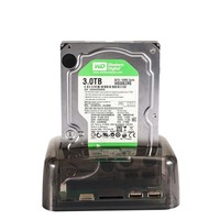Base de disco duro USB 3,0/Tipo C a SATA/IDE, carcasa de HDD para disco duro de 2,5/3,5 pulgadas, estación de acoplamiento M2, ranura SD TF para TV y portátil