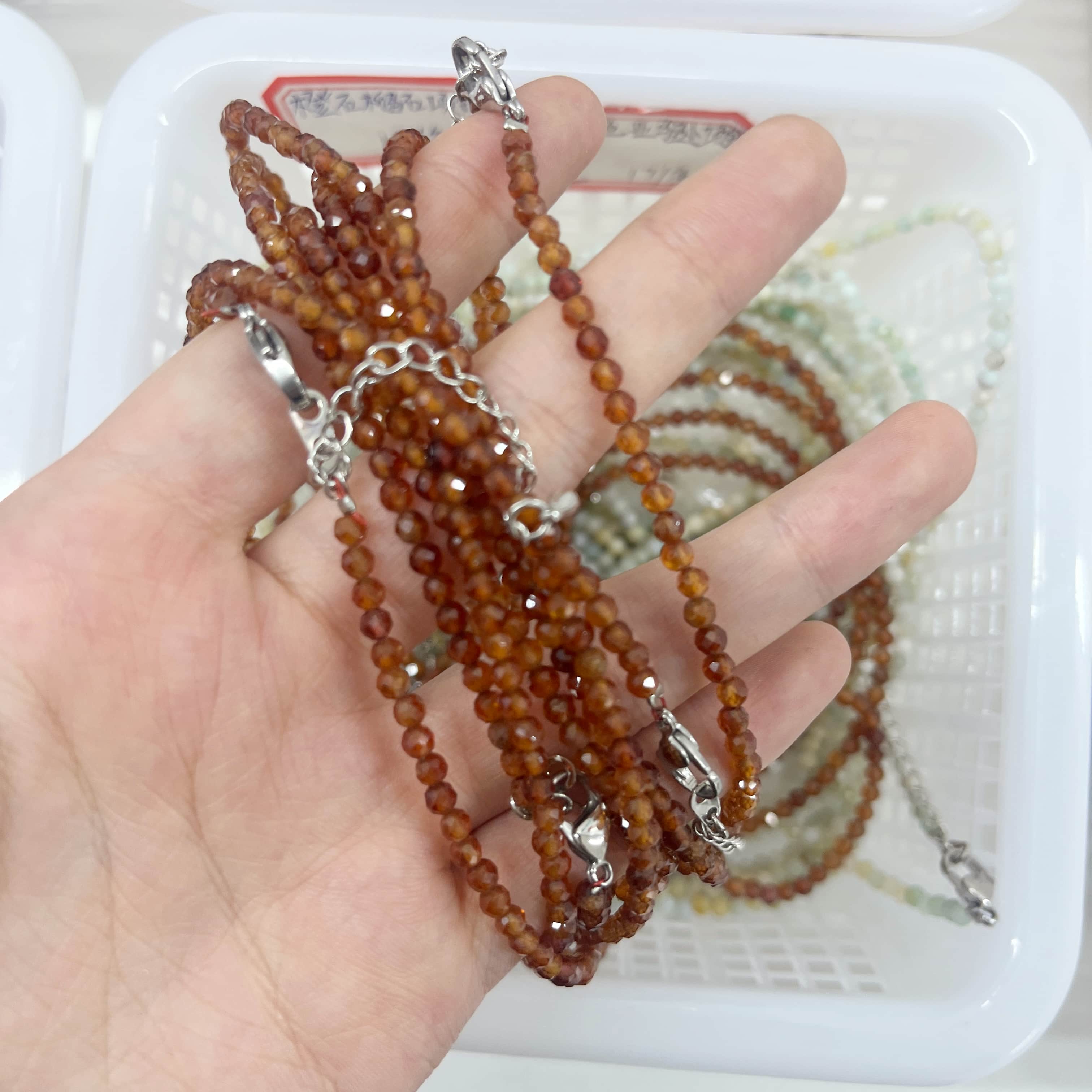 Collana con Granato Arancione