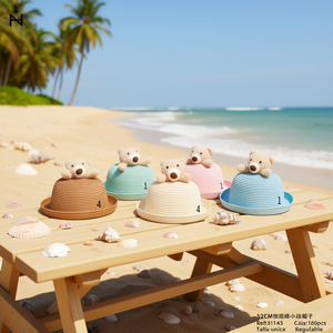 Cappello Hug Bear da 52 cm in paglia per bambini, regolabile, unisex - Product Image 3