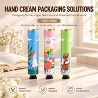 Crème pour les mains personnalisée, tubes ABL, emballage en aluminium et plastique, impression UV, bouchon à vis 12,7-35 mm, étiquette privée, soins de la peau