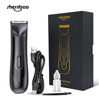 Tondeuse à poils pour animaux de compagnie Shernbao PGT-420 Mini Portable, rechargeable par USB, sans fil, avec lumière LED, IPX7, acier inoxydable, batterie.