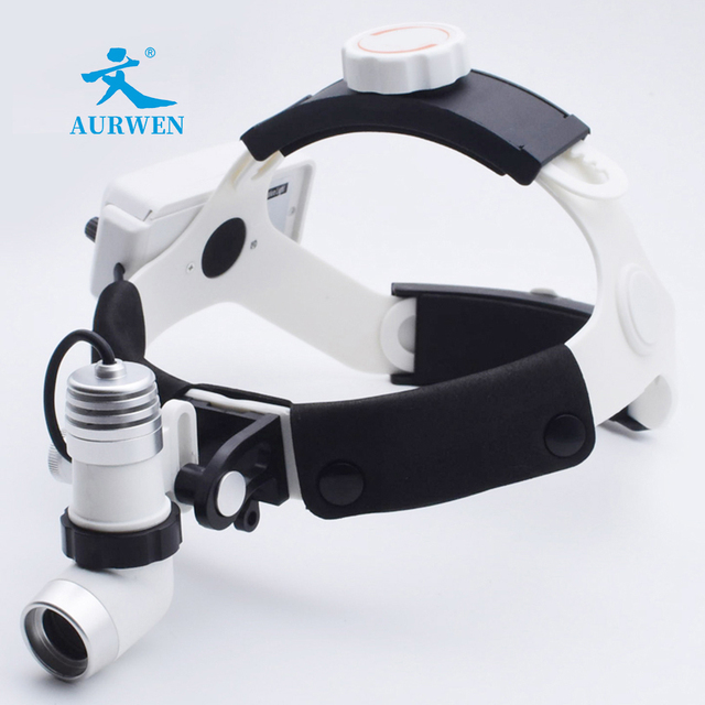 AURWEN Wireless LED Medical Headlights Surgical Adjustable Dental Headlamp 12000Lux Illumination 4000-5000K 3W 4+2h CE ISO