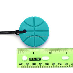 Collar de dentición masticable suave de juguete de pelota de tenis de silicona sin BPA para bebé, regalo de Navidad perfecto - Product Image 4