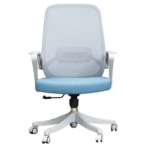 Chaise inclinable pivotante moderne à dossier haut Mobilier de bureau de qualité avec accoudoirs ergonomiques réglables Chaise de travail bon marché en tissu maillé - Product Image 1