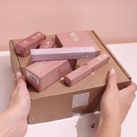 Boîtes d'emballage de baume à lèvres personnalisées Boîte d'emballage cosmétique de luxe Tuck Top pour lèvres brillantes