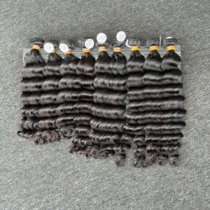 Extensions de cheveux humains 28 pouces, double trame, pas chères, 100% cheveux humains, couleur noir naturel, sans nœuds - Product Image 5
