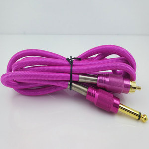 Kissure 1.8m tatsoul RCA jack machine à tatouer interface câble Clip cordon interrupteur crochet <span class=keywords><strong>ligne</strong></span> pour kit de Conversion alimentation - Product Image 6