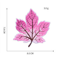 Offre Spéciale fantaisie bricolage feuille d'érable cinq pétales fleur conception fer sur broderie Patch ensemble pour vêtements