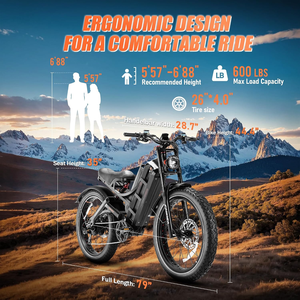 จักรยานไฟฟ้า eAhora Romeo Ultra Ebike  แบตเตอรี่ลิเธียมคู่ 70AH มอเตอร์ฮับไร้แปรงถ่าน  ยางขนาด 26 นิ้ว - Product Image 3