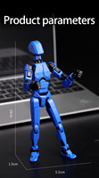 Figura de Robot Impresa en 3D con Espada Iluminada con LED, Modelo Articulado Multiarticulado, Decoración Luminosa para Escritorio, Juguete Antiestrés