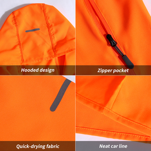 سترات واقية من الرياح التخييم للرجال ، معاطف الجري في الهواء الطلق بسحاب كامل - Product Image 6