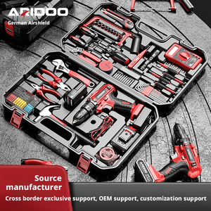 Şarj Edilebilir Lityum Pil Tabanca Matkabı Elektrikli Tornavida Fırçasız Motor Değişken Hızlı Ev Tipi Alet Seti OEM Taşıma Çantası - Product Image 3