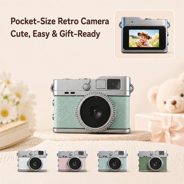 Wholesale Retro Kids Camera for Toy and Gift Distributors Four Colors OEM ODM Factory Supply