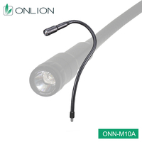 Lampu Kerja Mesin ONN Factory Made M10A dengan Lengan Fleksibel Gooseneck DC12V/DC24V 5W IP65 Sudut Sinar 5 °