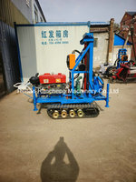 Machine de forage de puits d'eau portable mini 150m à moteur diesel, avec mobilité sur chenilles, fabriquée en Chine - Vente chaude