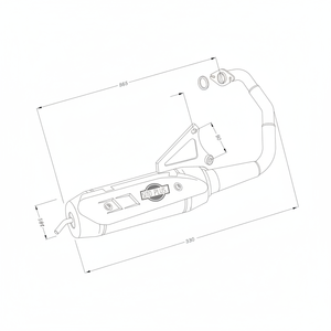 Sitoplus Yamaha BW 50 sistema di scarico per motocicli 2013 2004 nudo modello 17195 - Product Image 1