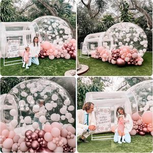 Casa de burbujas inflable tienda de burbujas de PVC de grado comercial Casa de rebote transparente con túnel para fiesta boda - Product Image 5