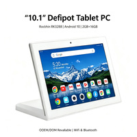 Terminal intelligent de bureau Android 10,1 pouces RK3288 avec écran tactile de type L, plaque signalétique électronique, lumière LED en option, OEM ODM, nouveau USB