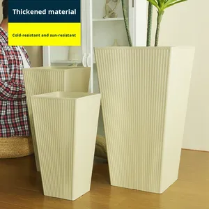 Hiện Đại Lớn Màu Xanh Lá Cây Nhà Máy Chim Thiên Đường Nhựa Chậu Hoa Dày Nhựa Vuông Nồi Cao Cho Phòng Khách Ban Công Thiết Kế Đặc Biệt - Product Image 4