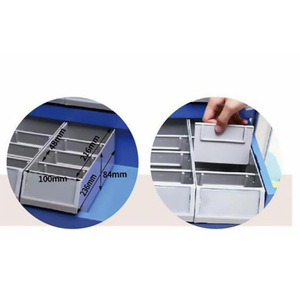 Vente directe d'usine de chariots d'urgence silencieux en ABS pour les salles médicales, avec tiroirs multi-compartiments double face et - Product Image 2